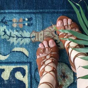 Warrior Goddess Lace Up Gladiator Sandals - 36 FR